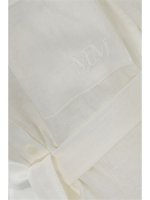 Abito chemisier Salute in lino Bianco MM Max Mara | 2516221028600010